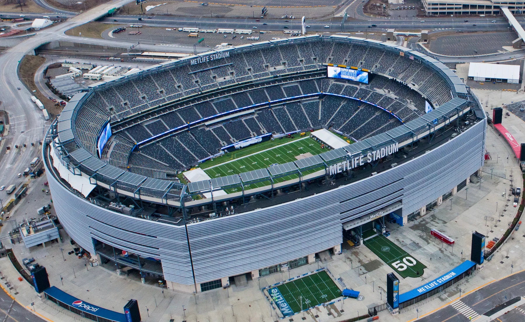 Aerial view of MetLife Stadium, venue for the World Cup 2026 final